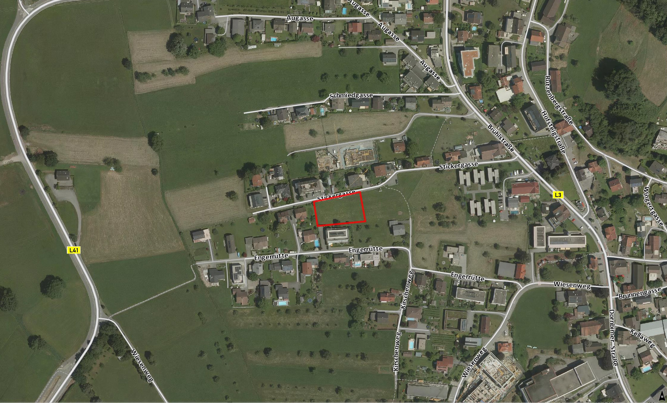 Lageplan Stickergasse Wolfurt